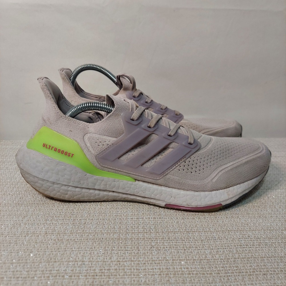 Adidas Ultraboost 21 Ice Purple‎ Lime Running Shoes S23843 Women 11/Men 10